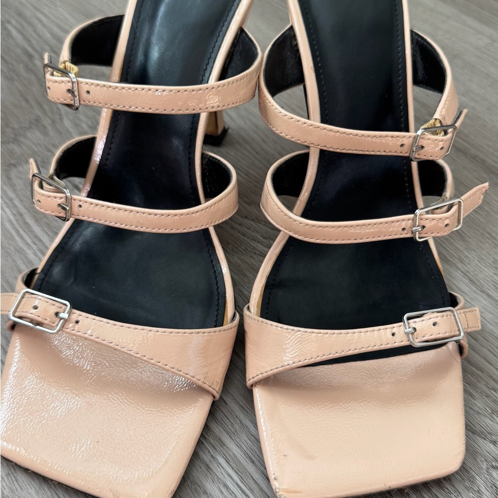Marc Fisher Nude Strappy Heels